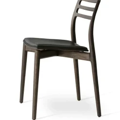 481 Cabin Stol Läder, Mörk Ek / Svart