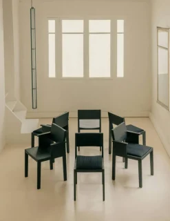 016 Maasto Matstol Klädd Sits, Svart