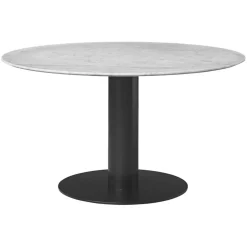 2.0 Matbord Bianco Carrara/Svart Ø130 cm
