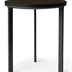 421 Sidobord Ø40 cm, Mörk Ekfanér