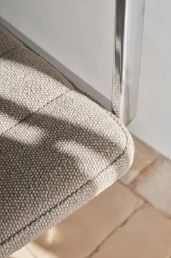452 Snurrstol Med Fötter, Mörk Sand / Polerad Aluminium