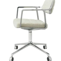 453 Snurrstol Med Hjul, Wavy Off-white