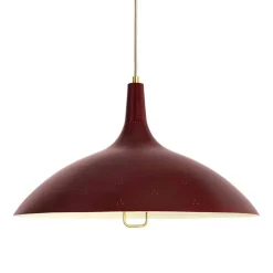 1965 Taklampa, Mässing/Röd