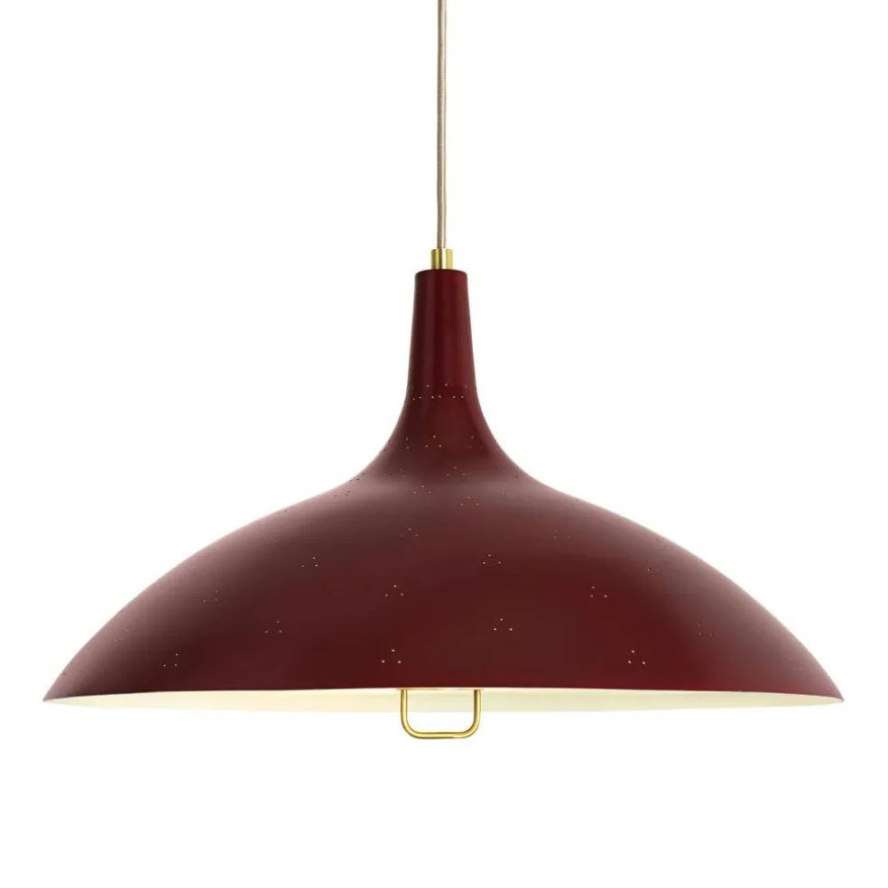 1965 Taklampa, Mässing/Röd