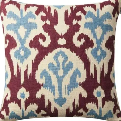 Adi Kuddfodral 50x50 cm, Dusty Blue / Ruby