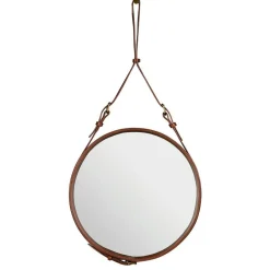 Adnet Väggspegel Cirkulär 70 cm, Brun