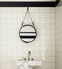 Adnet Väggspegel Cirkulär 70 cm, Svart