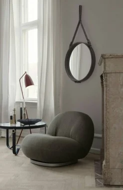 Adnet Väggspegel Cirkulär 70 cm, Svart