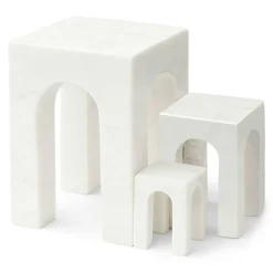 Arkis Bookend Bokstöd 3 Delar, Vit