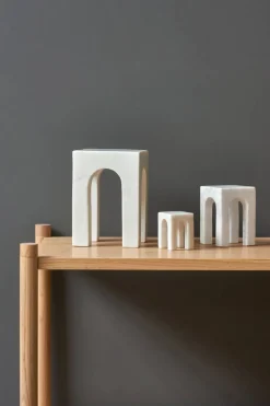Arkis Bookend Bokstöd 3 Delar, Vit