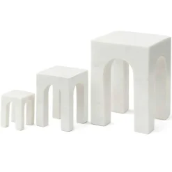 Arkis Bookend Bokstöd 3 Delar, Vit