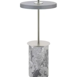 Asteria Move Mini Bordslampa Portabel, Grå Marmor / Stål