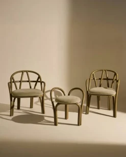 Bistra Loungefåtölj, Oliv / Fustagno 003