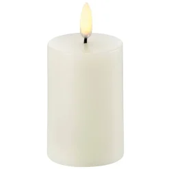 Blockljus Led Nordic White, 5 x 7,5 cm