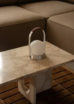 Carrie Bordslampa Portabel, Borstad Aluminium