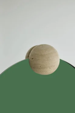 Castellum Väggspegel Ø80 cm, Oljad Ek