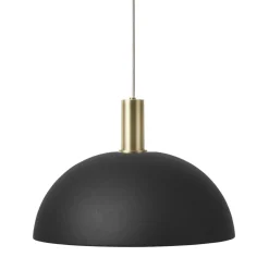 Dome Pendel Låg, Svart/Mässing