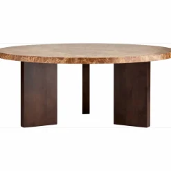 Eden Soffbord 90 cm, Mörk Ek / Brun Sten