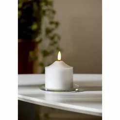 Flamme LED Blockljus Vit, 15 cm