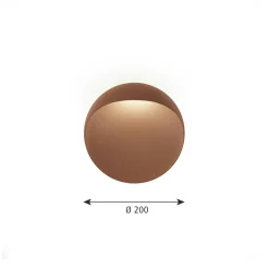 Flindt Vägglampa Ø400 mm, Corten