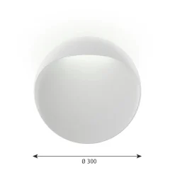Flindt Vägglampa Ø200 mm, Vit