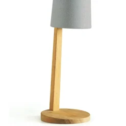 Gaia Bordslampa Portabel Teak, Rubelli Argento