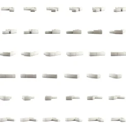 Grand 4-Sitssoffa Divan Höger öppet avslut Bouclétyg, Steam White