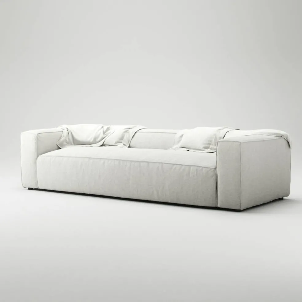 Grand 3-Sitssoffa Minetyg, Moon White