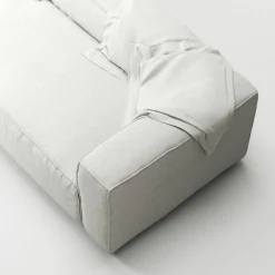 Grand 3-Sitssoffa Minetyg, Moon White