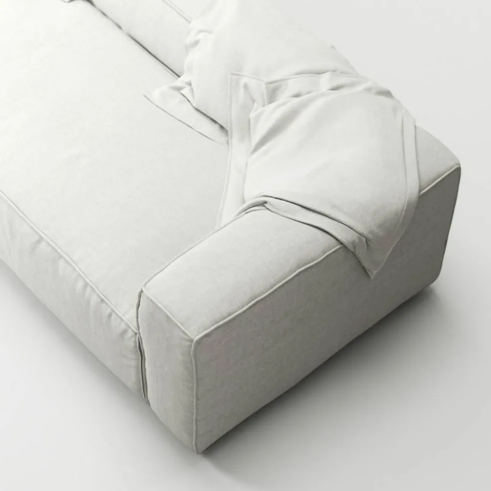 Grand 3-Sitssoffa Minetyg, Moon White