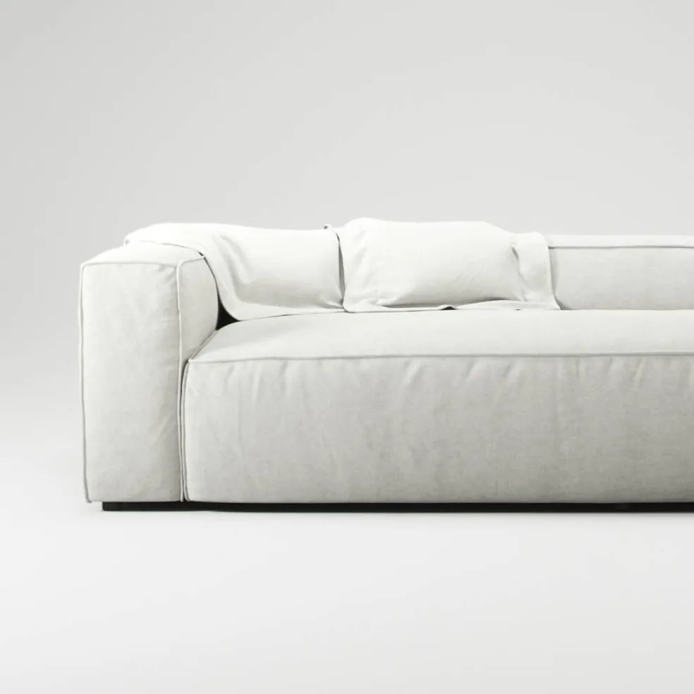 Grand 3-Sitssoffa Minetyg, Moon White