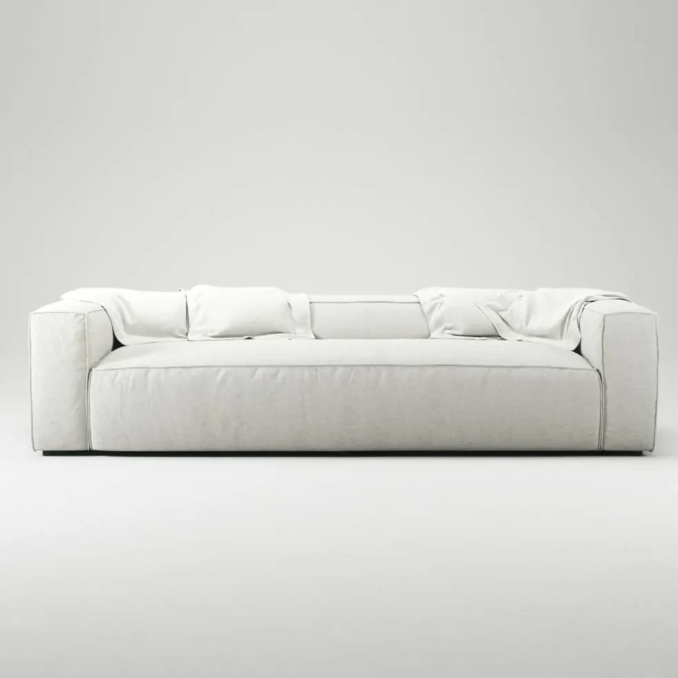 Grand 3-Sitssoffa Minetyg, Moon White