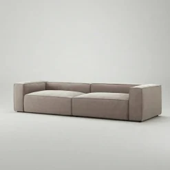 Grand 4-Sitssoffa Sammet, Dusk Beige