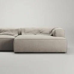 Grand 4-Sitssoffa schäslong Höger Minetyg, Sandshell Beige