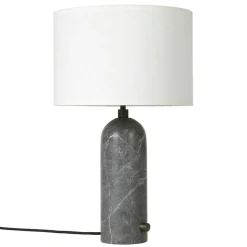 Gravity Bordslampa Liten, Grå Marmor / Vit