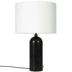 Gravity Bordslampa Stor, Svart Marmor / Vit