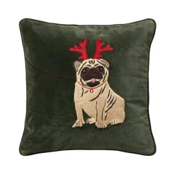 Holiday Dog Kuddfodral 50x50 cm, Skogsgrön