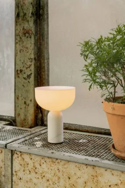 Kizu Bordslampa Portabel, Vit Marmor