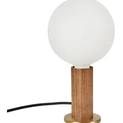Knuckle Bordslampa Med Sphere IV Ljuskälla, Valnöt