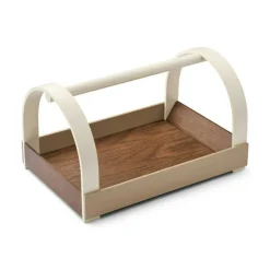 Kydo Bricka, Mörk Ek / Vit / Beige