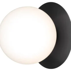 Liila 1 Vägg-/Taklampa Utomhus 165 mm, Svart / Opal