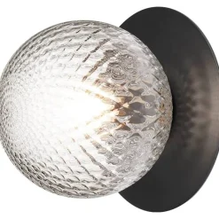 Liila 1 Vägg-/Taklampa Utomhus 165 mm, Svart / Klar