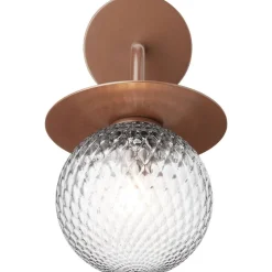 Liila Vägglampa Utomhus, Mörk Brons / Klar