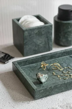 MARBLE Bricka 16x31 cm, Dark Forest