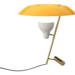 Model 548 Bordslampa, Mörkt bränd Mässing / Gul