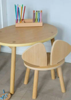 Mouse Barnstol (2-5 år), Mattlackerad Ek