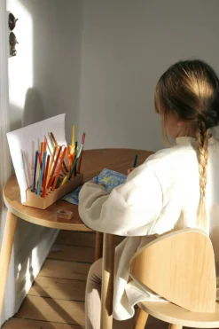 Mouse School Set Barnstol + Bord (6-10 år), Ek