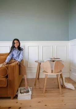 Mouse School Set Barnstol + Bord (6-10 år), Ek