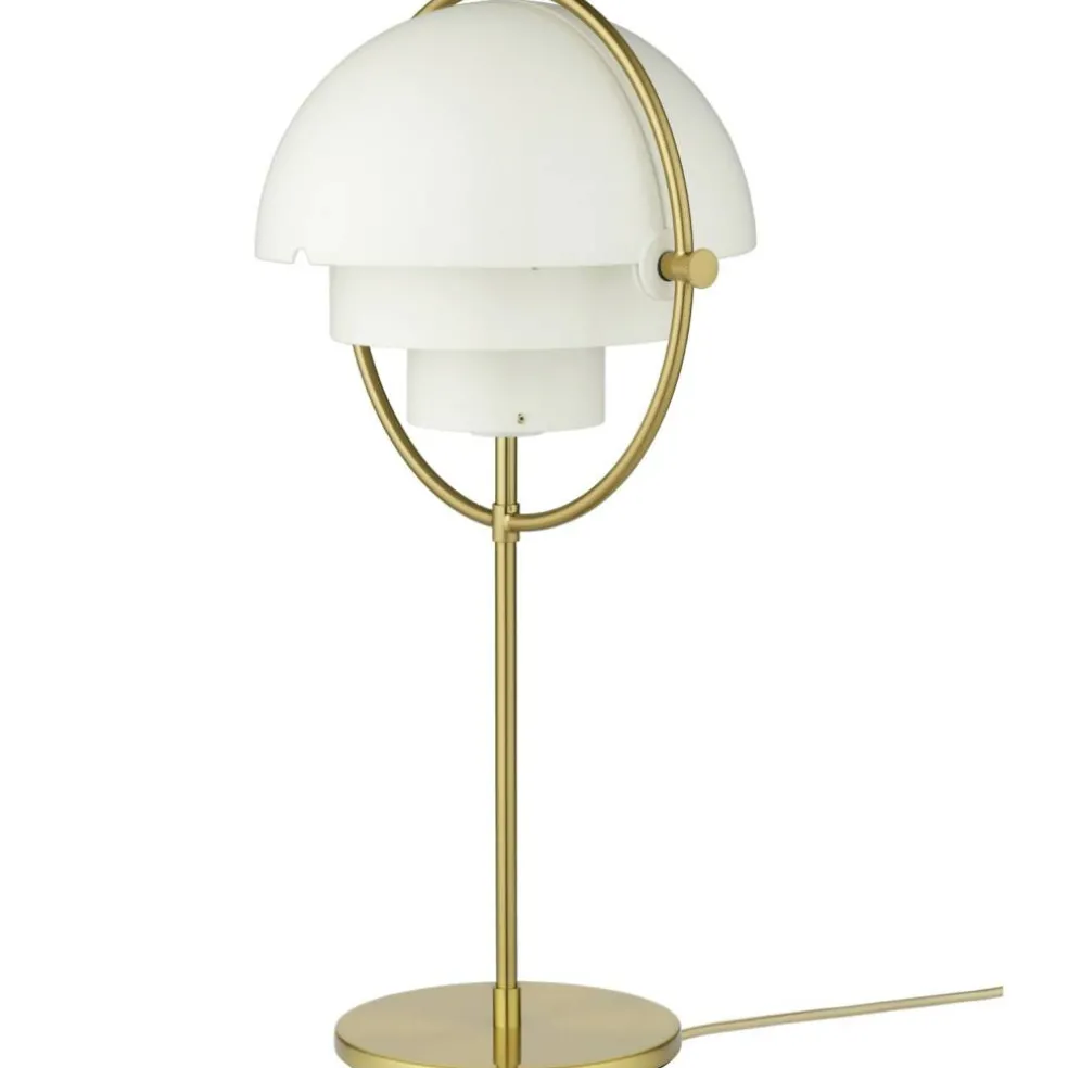 Multi-Lite Bordslampa, Brass / Vit