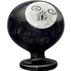 Nattuggla Konstglas 120x130 mm, Mörkgrå